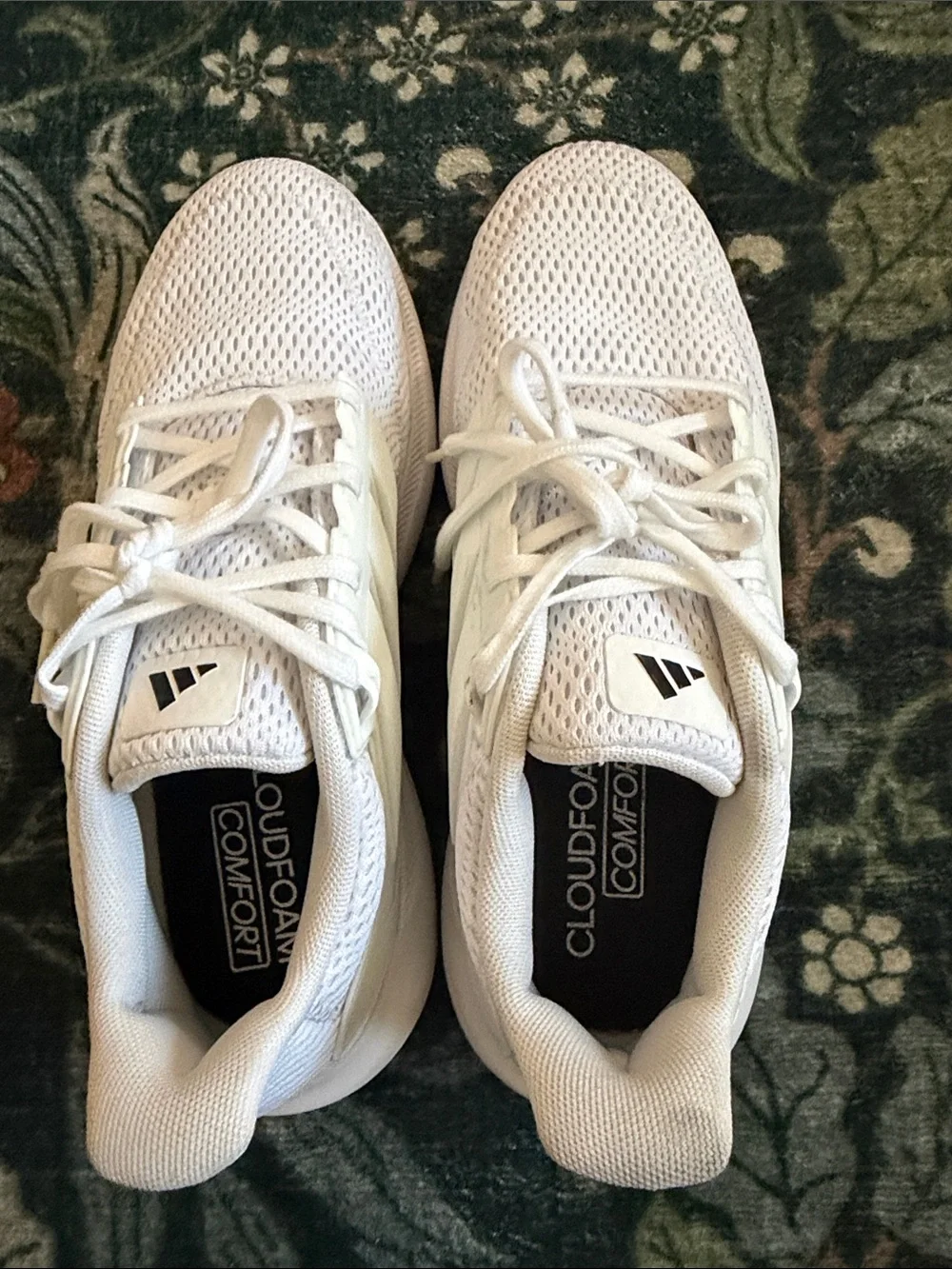 adidas Men’s White Athletic Mesh Sneakers